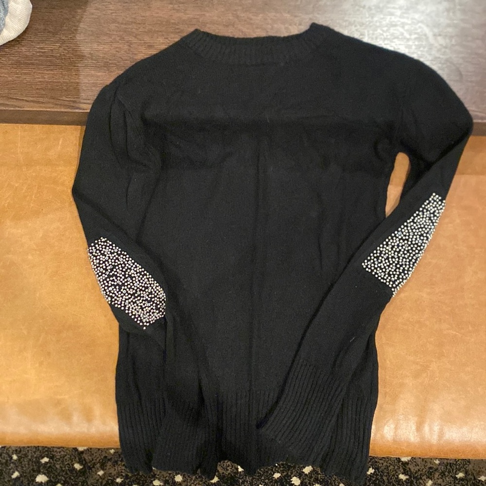 Black sweater with elbow detail